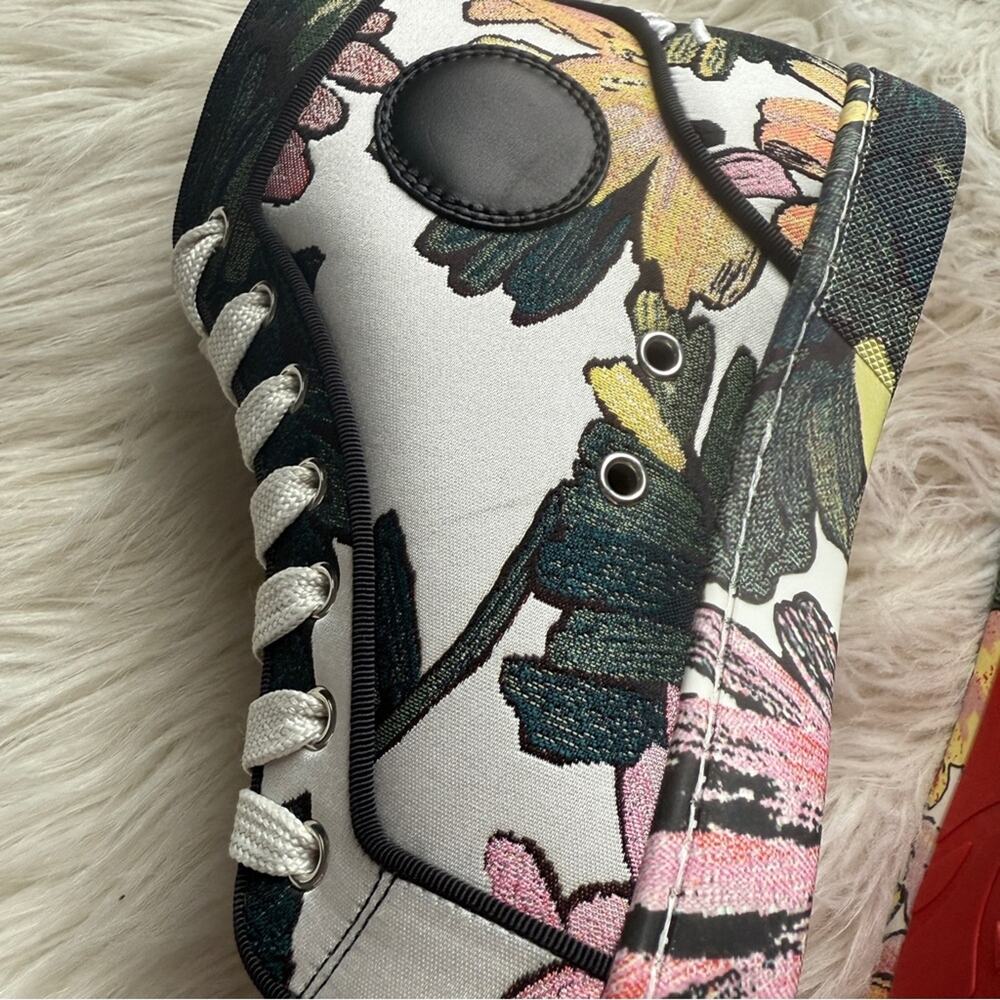 NWT •Christian Louboutin Louis Flat High 'Floral' Size: 41 - Picture 4 of 12